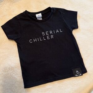Kids Black 'Serial Chiller' Tee